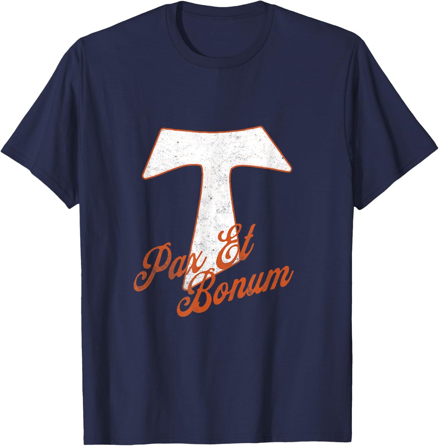 Tau Cross Number Cross T-Shirt - T-Shirt | Navy