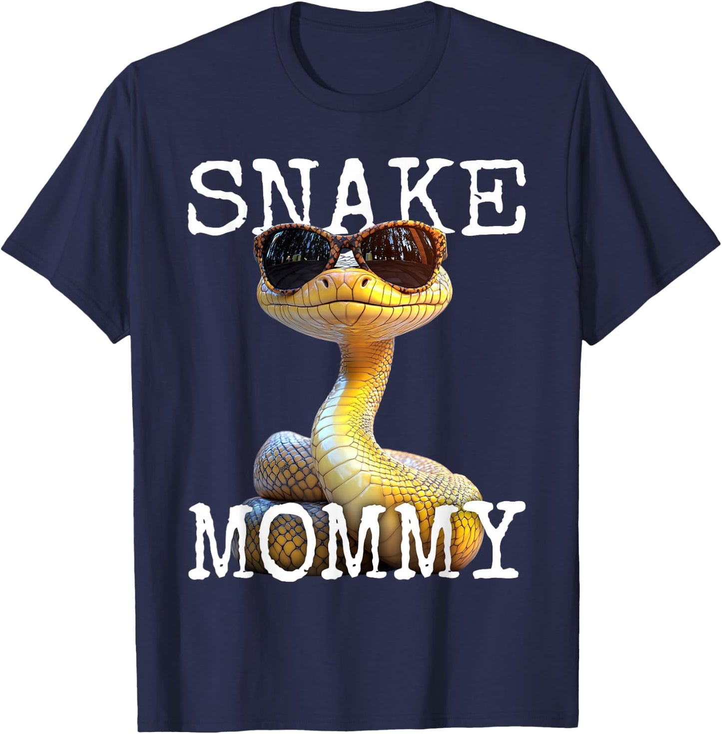 Snake Mommy Mama Schlange Muttertag Mom Süße Schlangen T-Shirt - T-Shirt | Navy