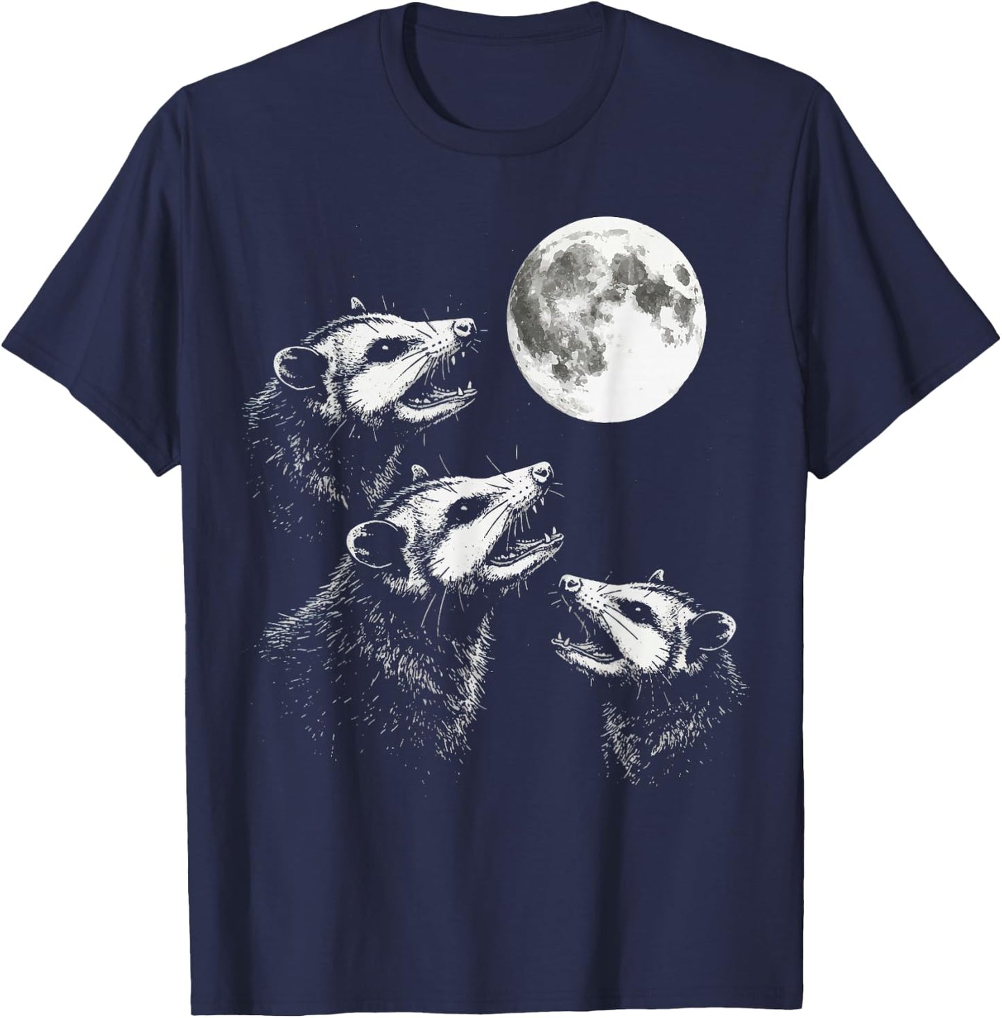 Opossum Howling At Moon T-Shirt - T-Shirt | Navy