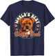 Staffordshire Bull Terrier Groovy World's Best Staffy Dad T-Shirt - T-Shirt | Navy
