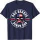 One Badass Bonus Dad Awesome Stepdad Funny Skull Fathers Day T-Shirt - T-Shirt | Navy