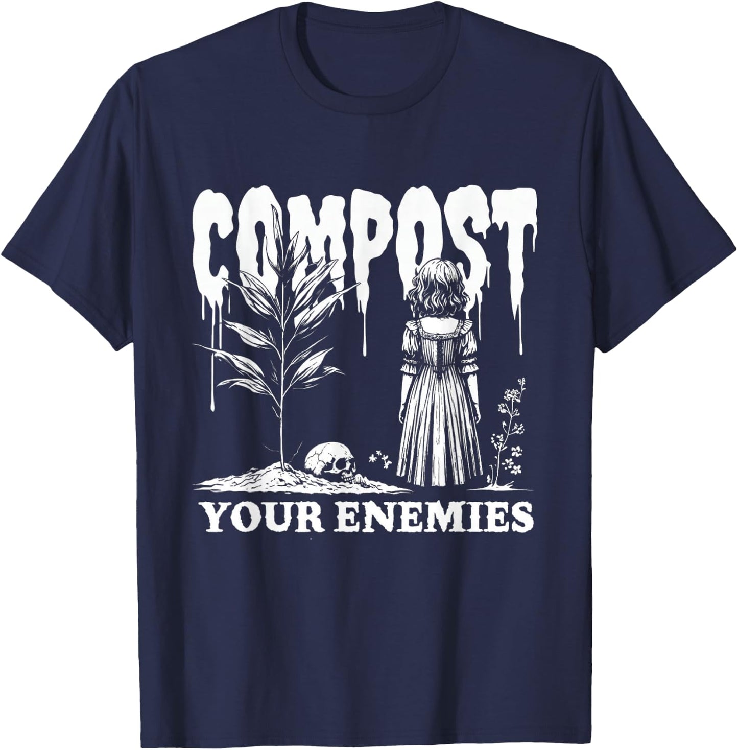 Compost Your Enemies T-Shirt - T-Shirt | Navy