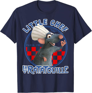 Disney Pixar Ratatouille Remy Little Chef Vintage Badge T-Shirt - T-Shirt | Navy