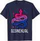 Bisexual Snake Bisnekual Funny Bi Pride Flag LGBTQ Men Women T-Shirt - T-Shirt | Navy