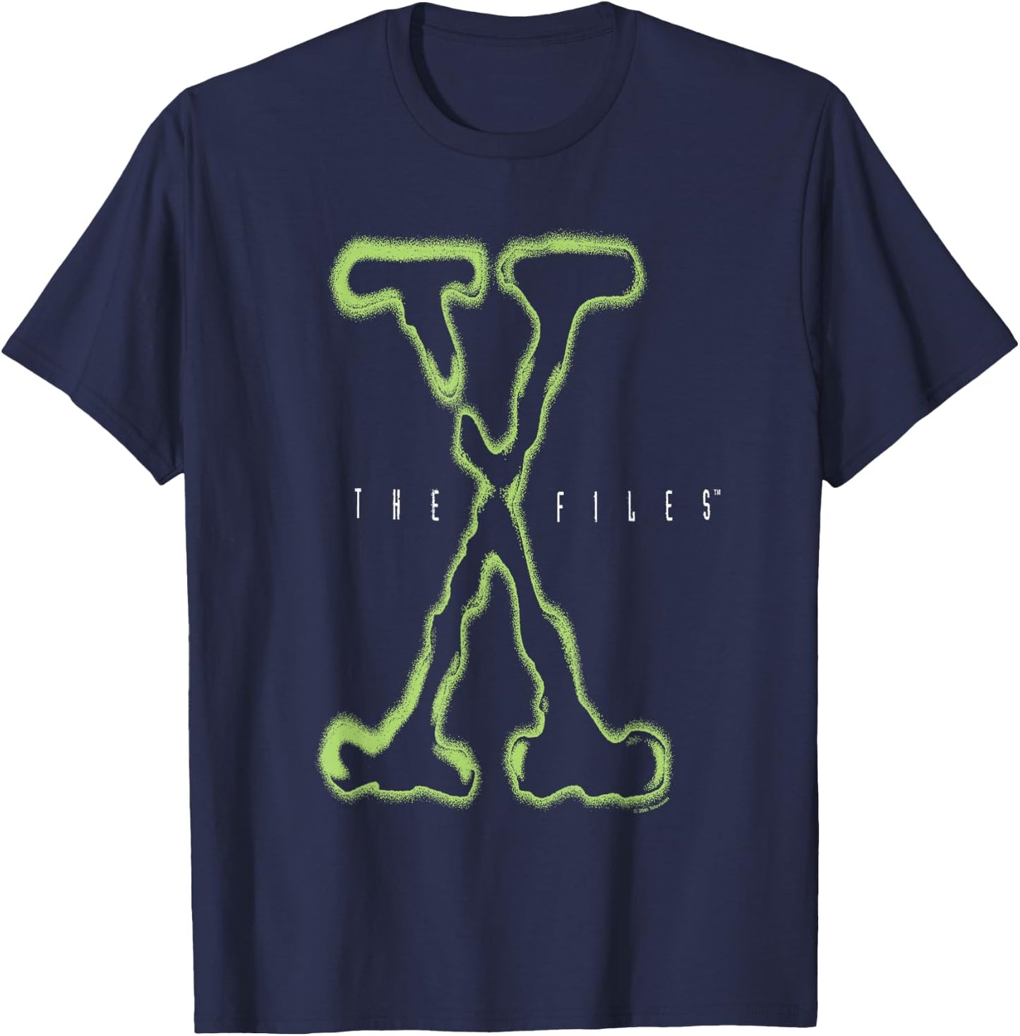 The X-Files Large Intro Logo Vintage 90's TV Show T-Shirt - T-Shirt | Navy