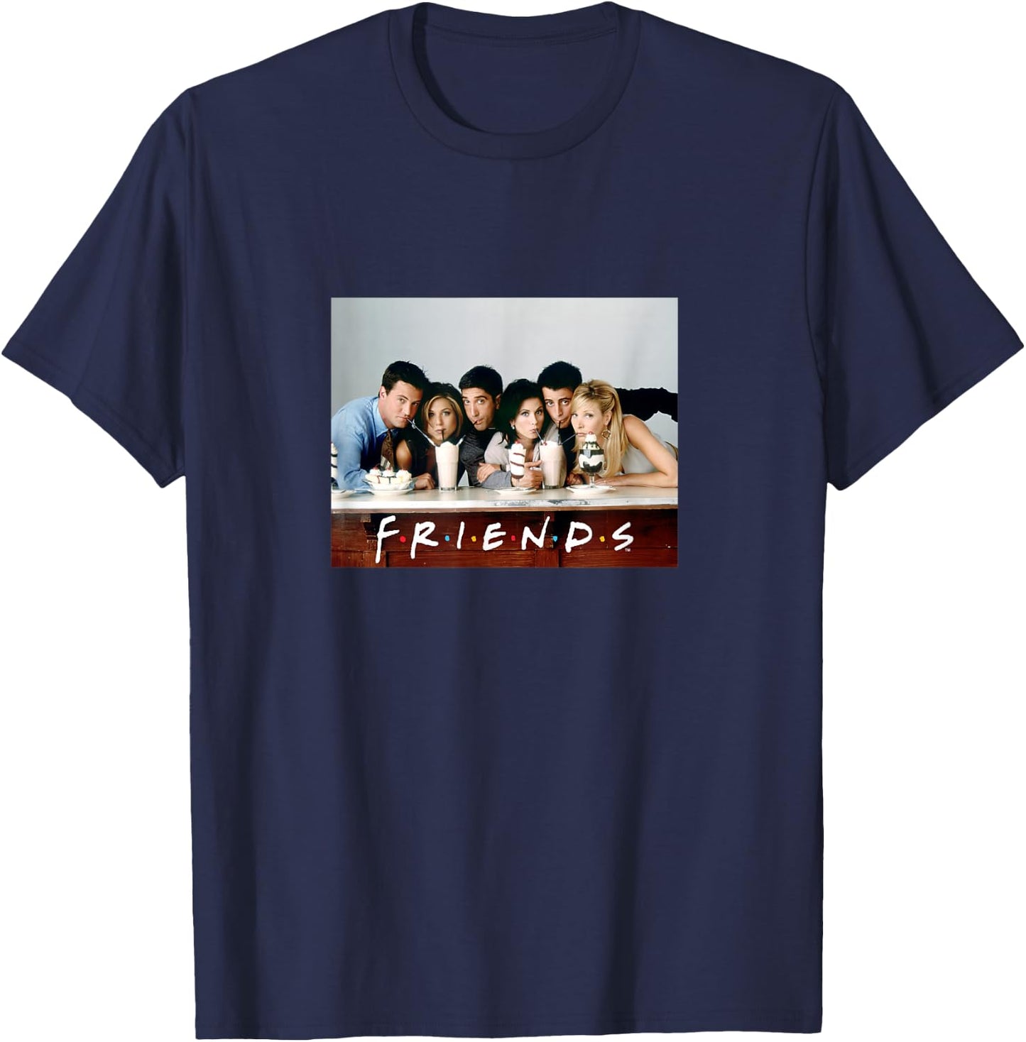 Friends PAPL192 Photo de la série TV avec logo New York T-Shirt - T-Shirt | Navy