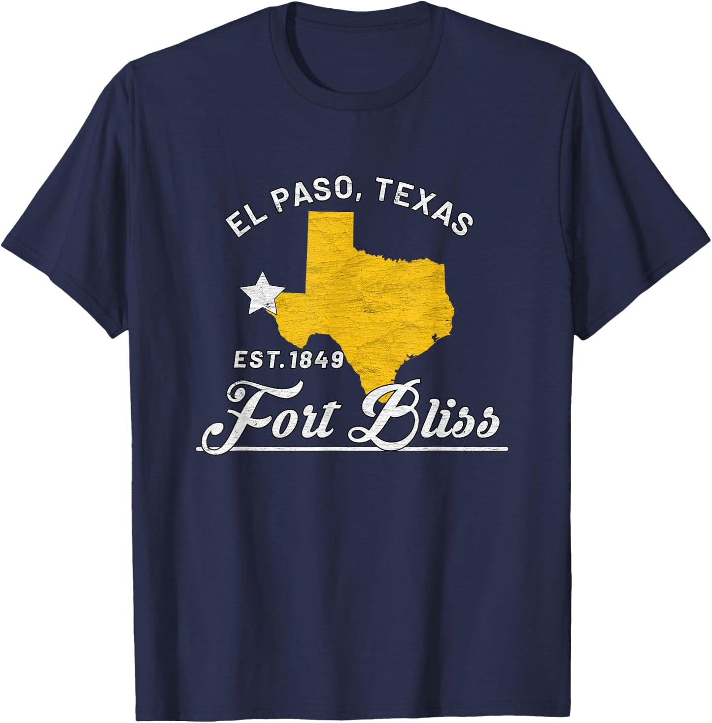 Fort Bliss El Paso Texas Tx 1st Armored Division T-Shirt - T-Shirt | Navy