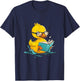 Rubber Duck Reading Book Reader Books Rubber Duckie T-Shirt - T-Shirt | Navy