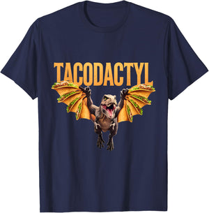 Taco Dino T-Rex Mexican Food Funny Taco Dinosaur T-Shirt - T-Shirt | Navy