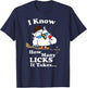 I Know How Many Licks It Takes – Lollipop Joke Owl Graphic T-Shirt - T-Shirt | Navy