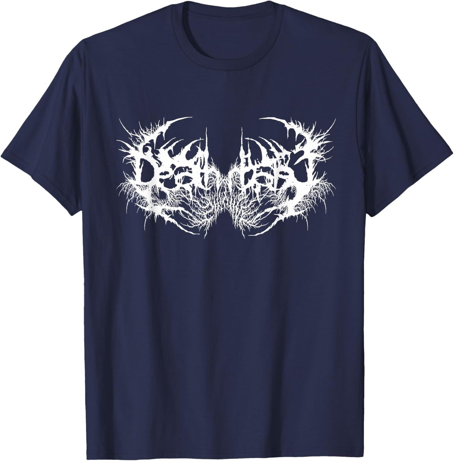 Death Metal Logo Symbol Font | Metalhead Musician T-Shirt - T-Shirt | Navy