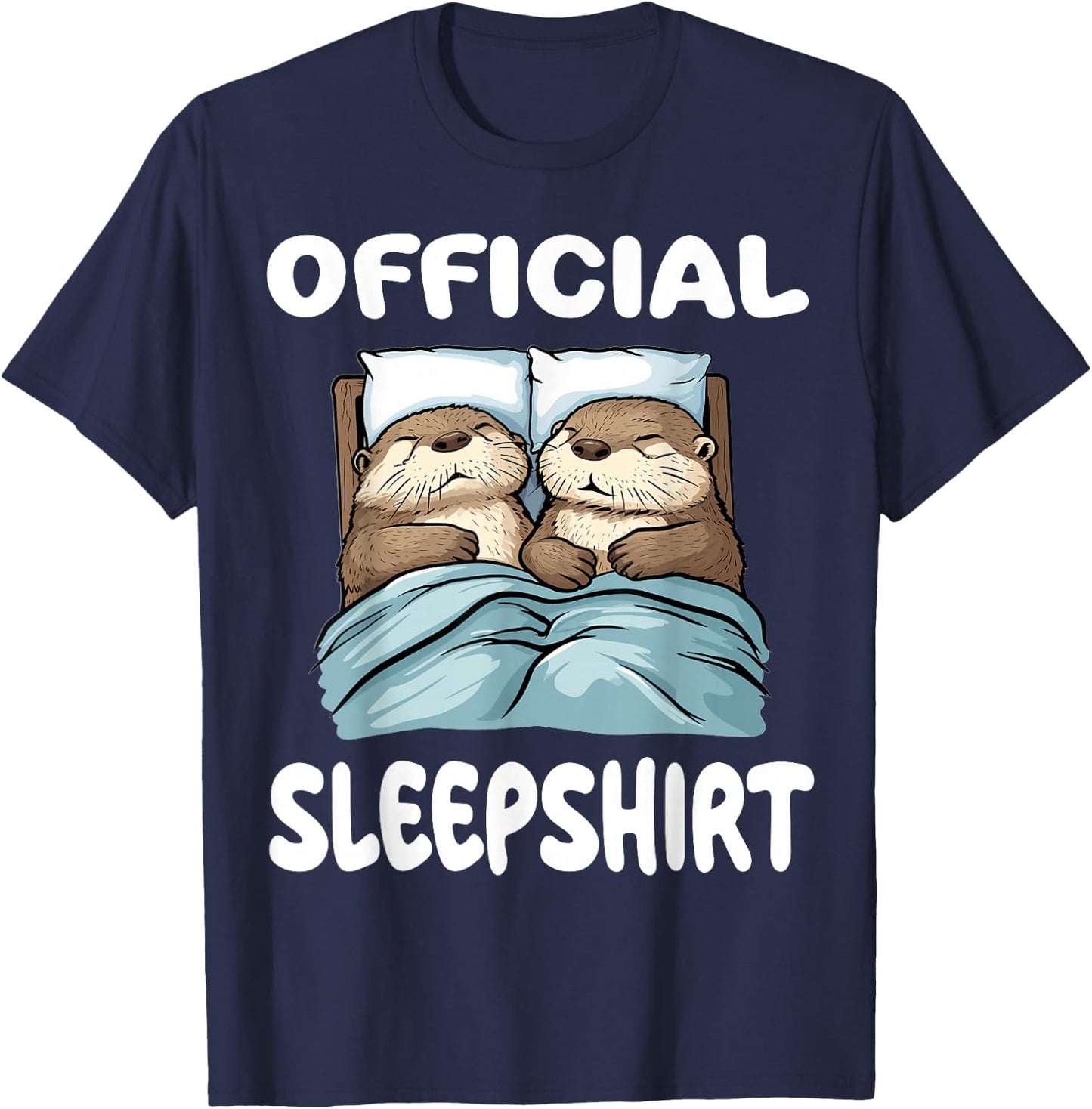 Otter Official Sleepshirt Pajamas Nightgown T-Shirt - T-Shirt | Navy