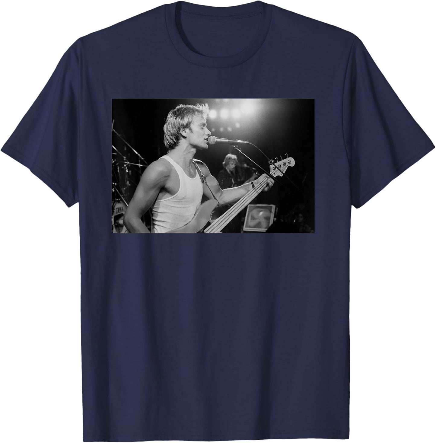 The Police Sting Singer On American Tour 1980 , grey, S T-Shirt - T-Shirt | Navy