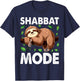 Shabbat Mode Sleepy Sloth shabbat Shalom Jewish Sabbath T-Shirt - T-Shirt | Navy