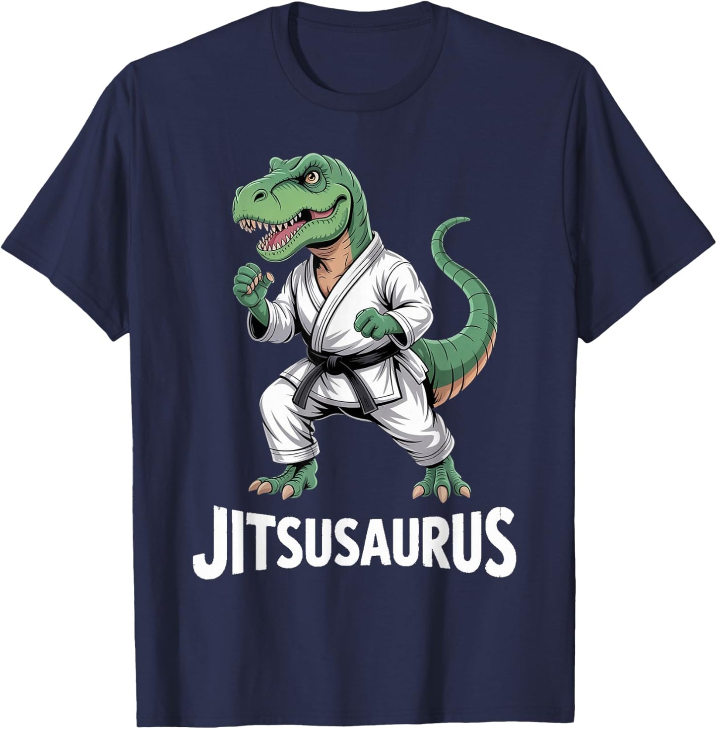 Jitsusaurus Funny BJJ Brazilian Jiu Jitsu Trex Kids Boys T-Shirt - T-Shirt | Navy