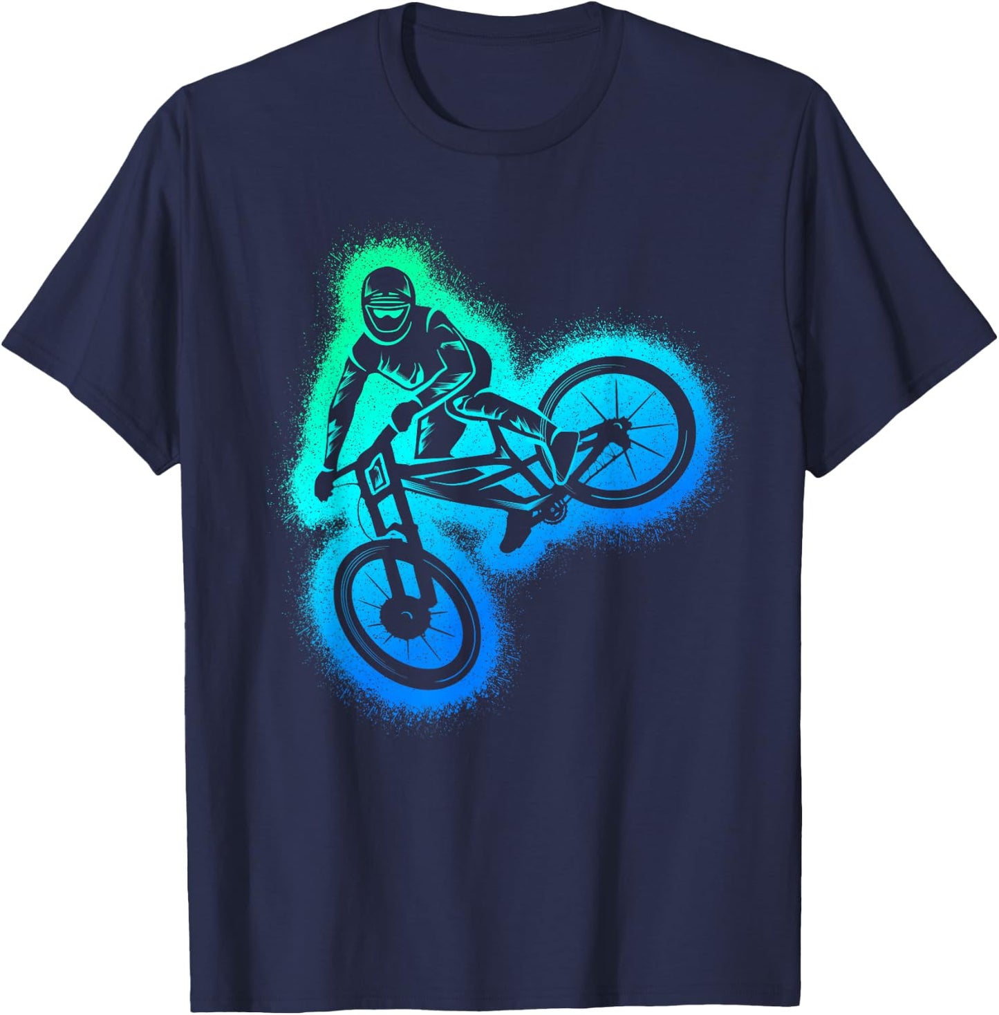 MTB Mountain Bike Downhill Kinder Herren Jungen Mountainbike T-Shirt - T-Shirt | Navy