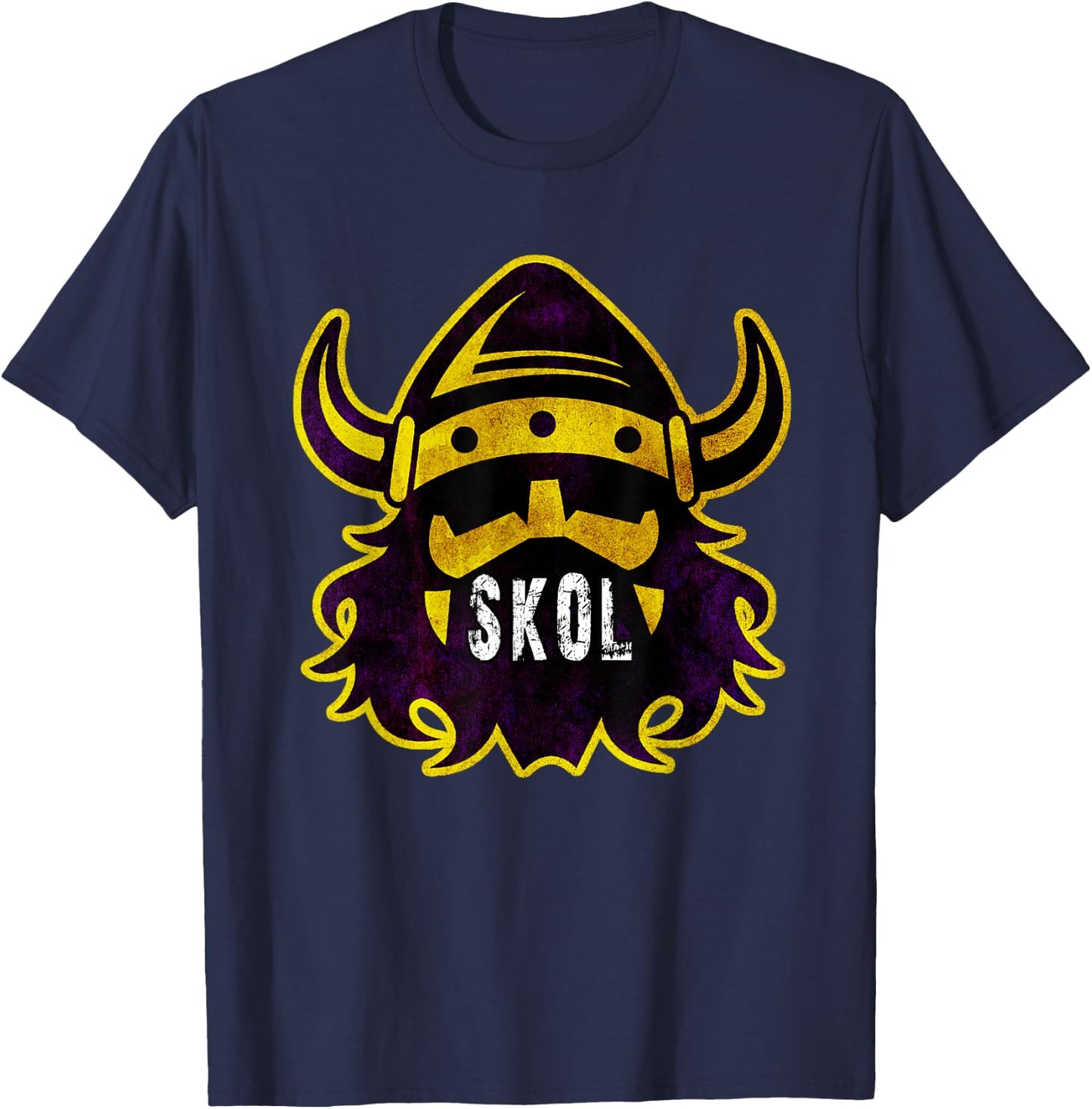 The Nordic Scandinavian Warrior & Norse Skol Vikings T-Shirt - T-Shirt | Navy