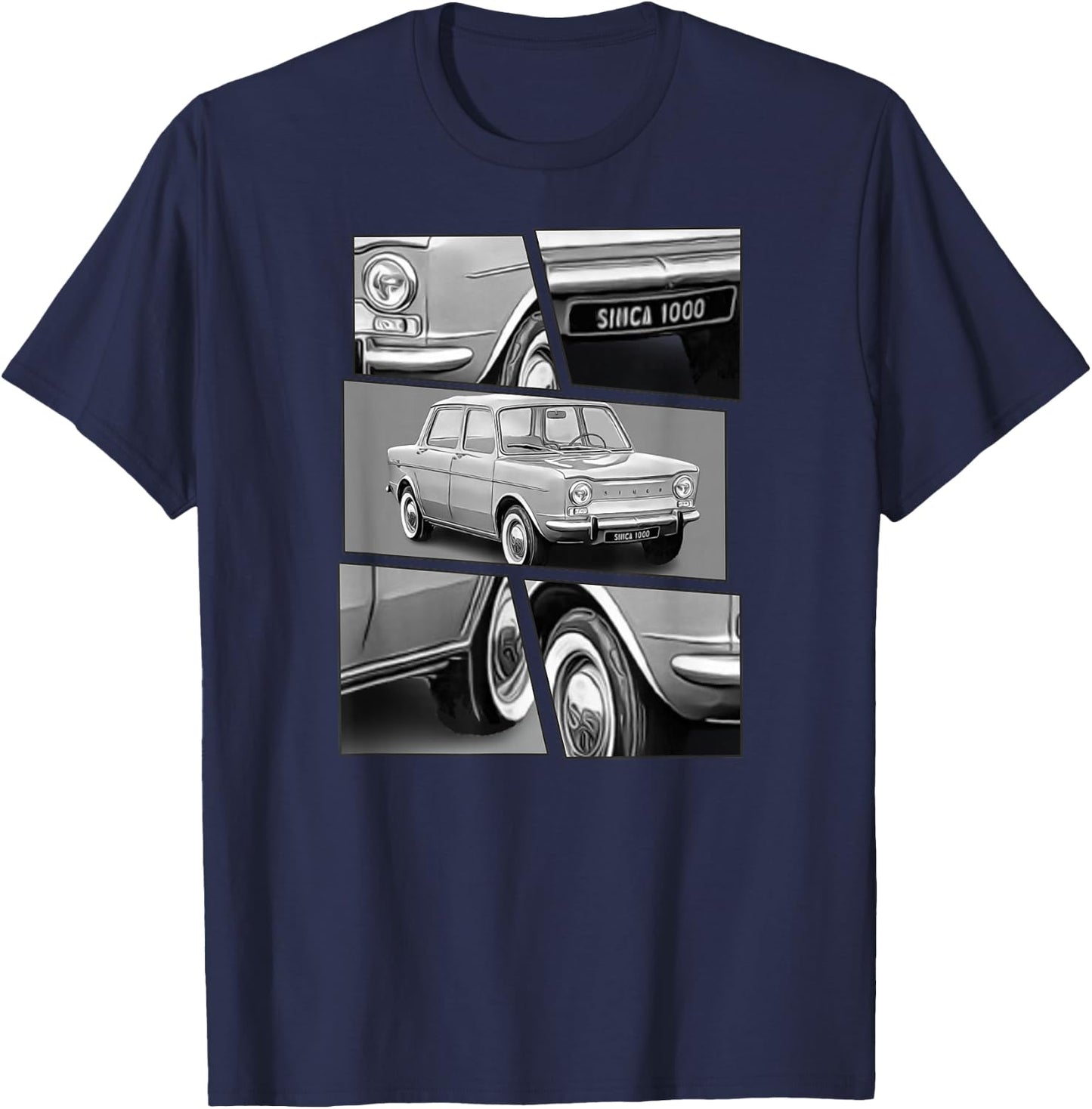 SIMCA 1000 , Black, S T-Shirt - T-Shirt | Navy
