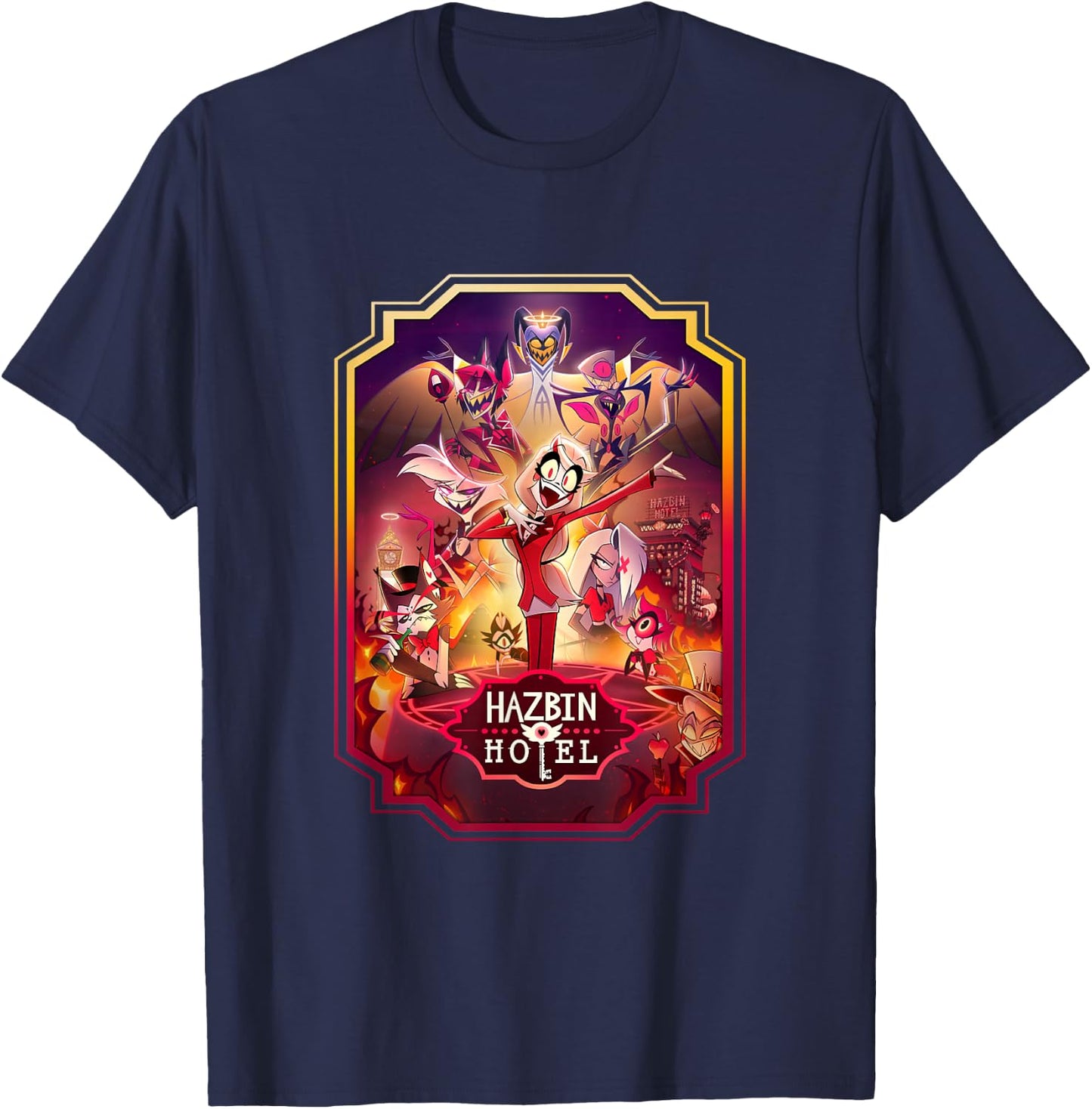Hazbin Hotel - Poster Art , black T-Shirt - T-Shirt | Navy