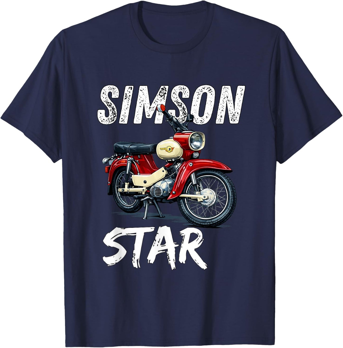 Simson SR4-2 Star MOFA Kult Motorrad DDR Klassiker Retro T-Shirt - T-Shirt | Navy