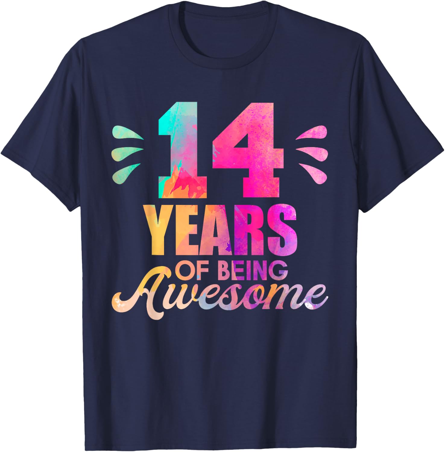 Birthday Shirt for 14 Year Old Girls, 14th Birthday Girl T-Shirt - T-Shirt | Navy