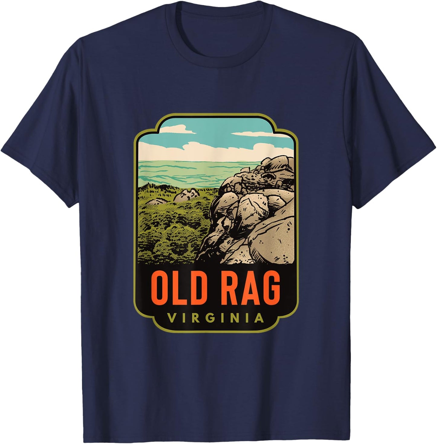 Old Rag Mountain Virginia T-Shirt - T-Shirt | Navy