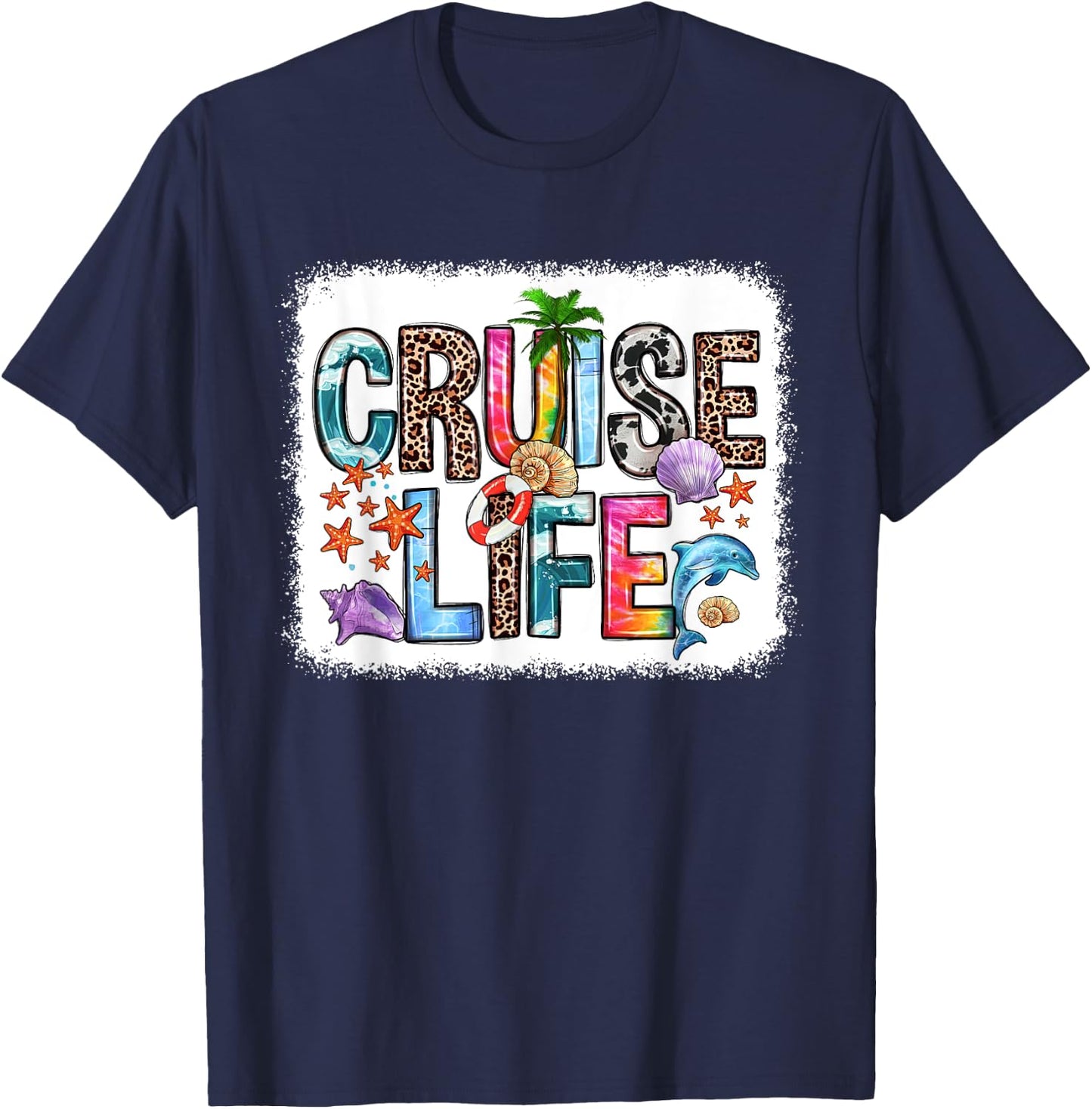Family Cruise Life Cruise Outfits 2024 Matching T-Shirt - T-Shirt | Navy
