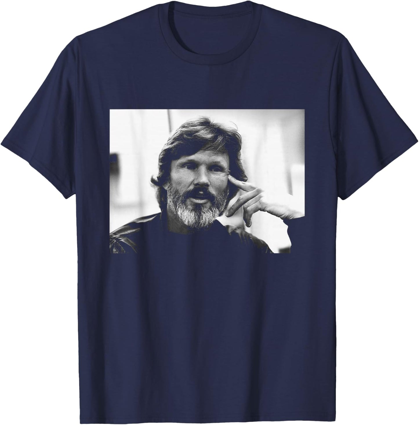Kris Kristofferson Me and Bobby McGee Singer in 1982 T-Shirt - T-Shirt | Navy