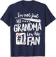 I'm Not Just His Grandma I'm His #1 Fan Baseball T-Shirt - T-Shirt | Navy