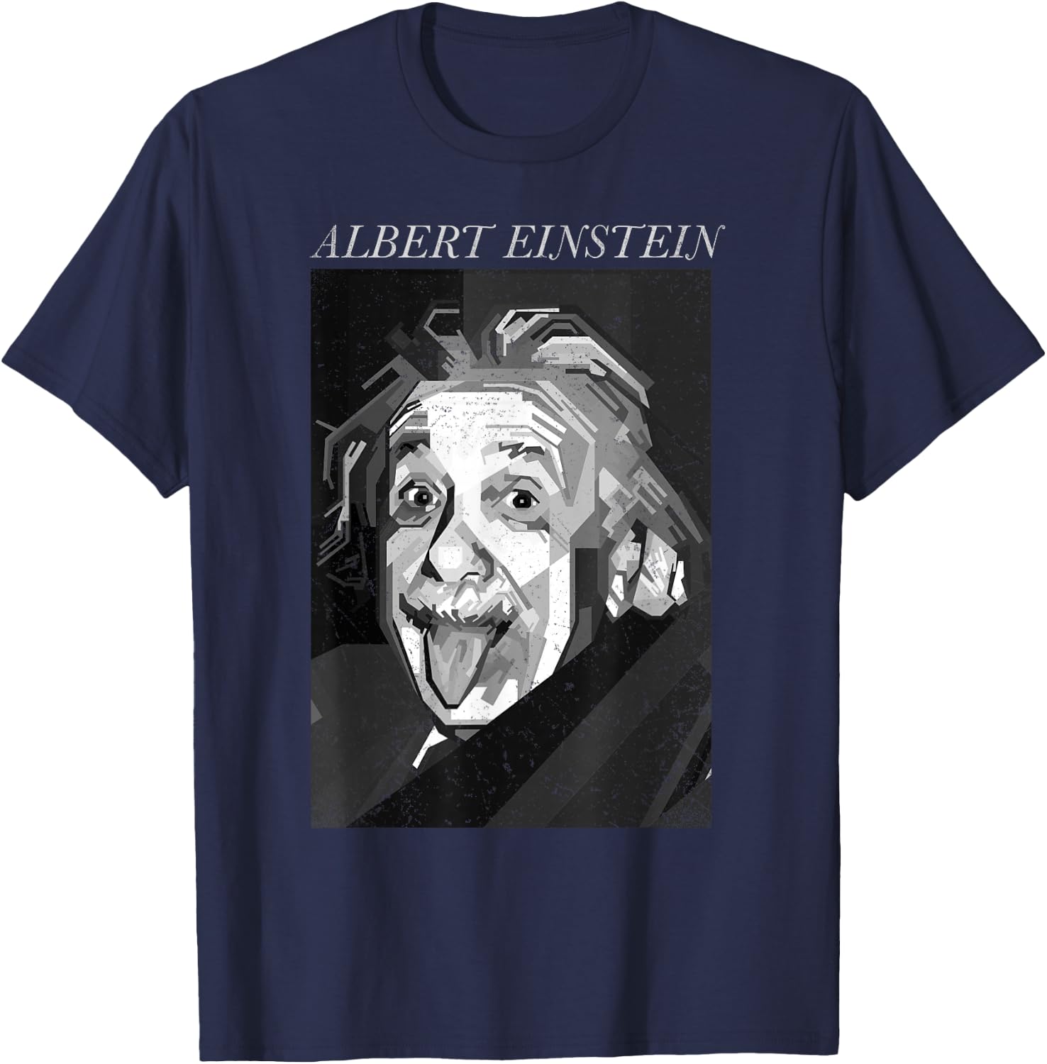 Albert Einstein Logic Quote Front Back , Black, S T-Shirt - T-Shirt | Navy