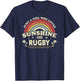 Rugby Shirt. Just A Girl Who Loves Sunshine and Rugby T-Shirt - T-Shirt | Navy