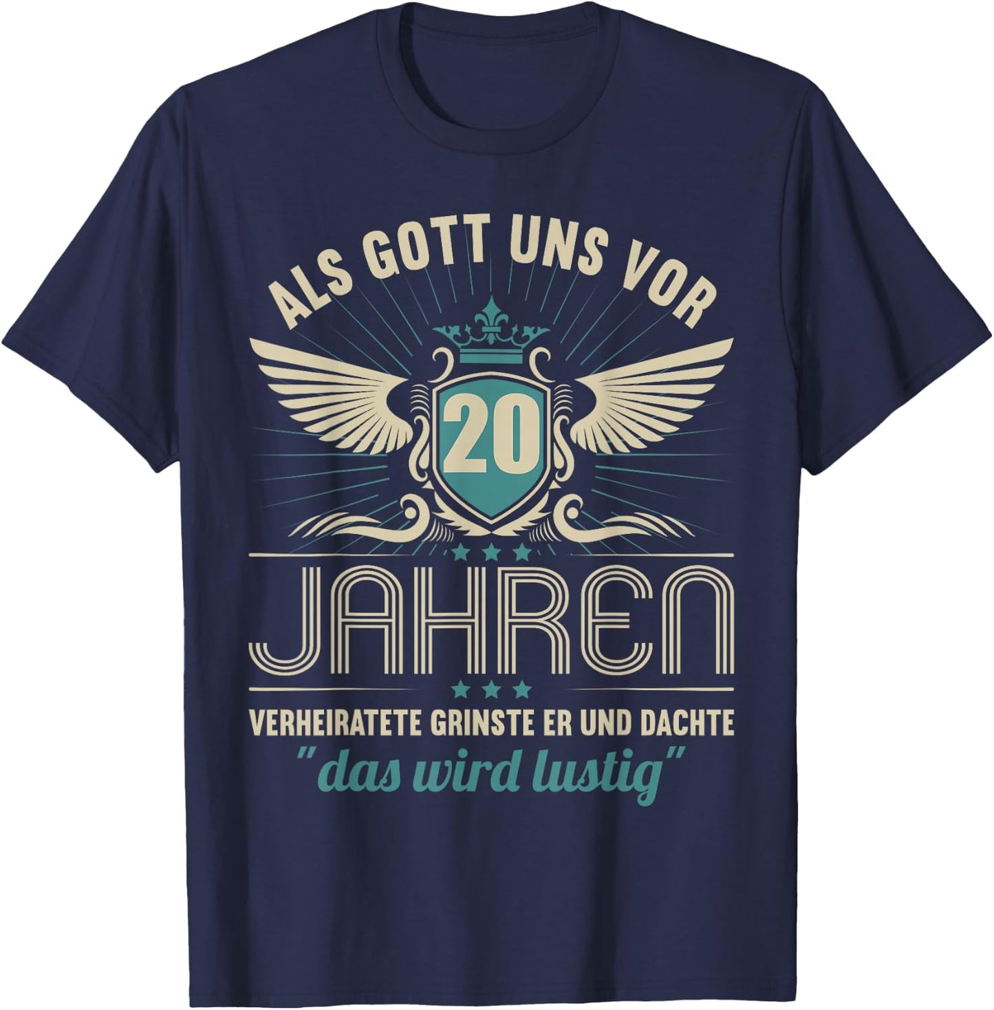 20 Jahre verheiratet bester Ehemann Ehefrau 20.Hochzeitstag T-Shirt - T-Shirt | Navy