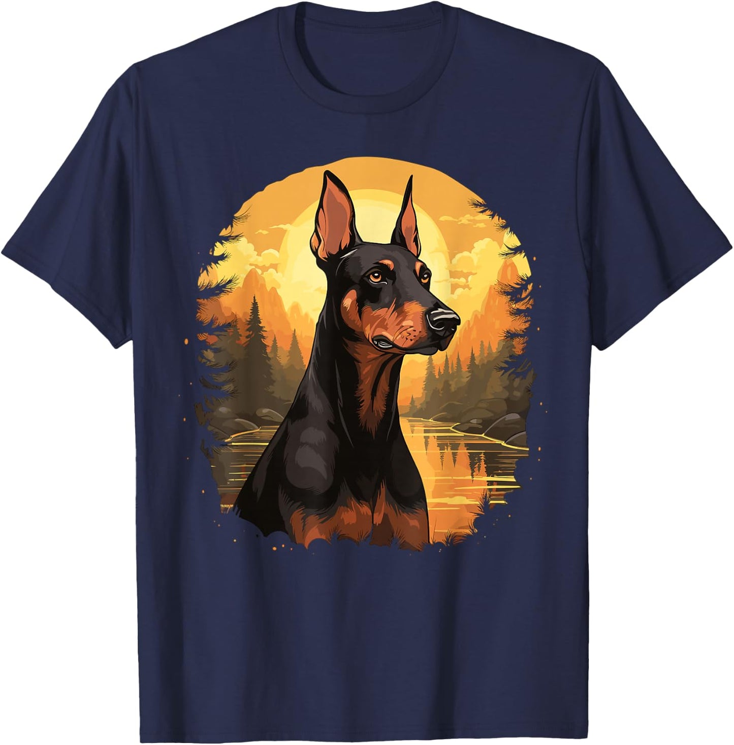 Doberman Dog Doberman T-Shirt - T-Shirt | Navy