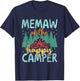 Memaw of Happy Camper 1st Birthday Party Retro Memaw T-Shirt - T-Shirt | Navy