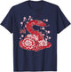 Kids & Adults Red Cartoon Snake T-Shirt - T-Shirt | Navy