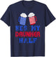 He's my Drunker Half 4th July Matching Couples Drinking T-Shirt - T-Shirt | Navy