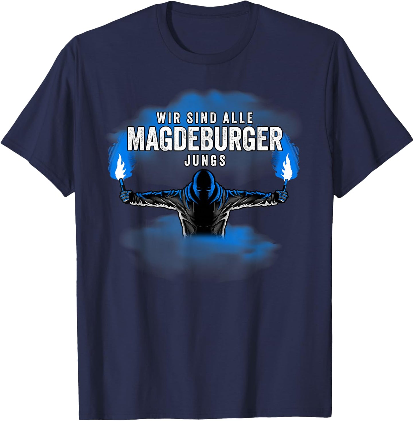 MAGDEBURGER Jungs - Fussball - MAGDEBURG - PYRO - BENGALO T-Shirt - T-Shirt | Navy