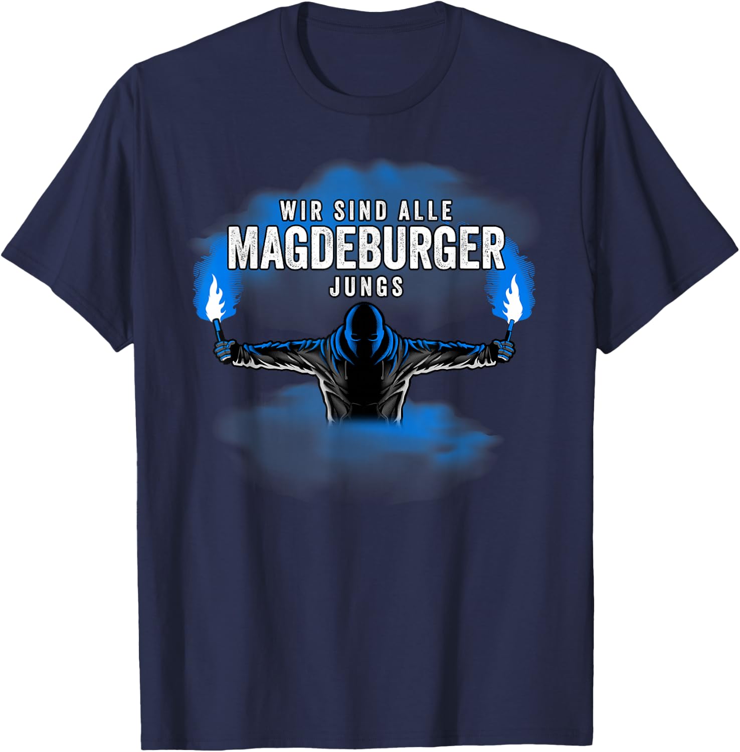 MAGDEBURGER Jungs - Fussball - MAGDEBURG - PYRO - BENGALO T-Shirt - T-Shirt | Navy