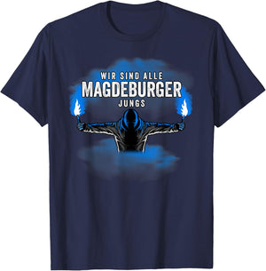 MAGDEBURGER Jungs - Fussball - MAGDEBURG - PYRO - BENGALO T-Shirt - T-Shirt | Navy