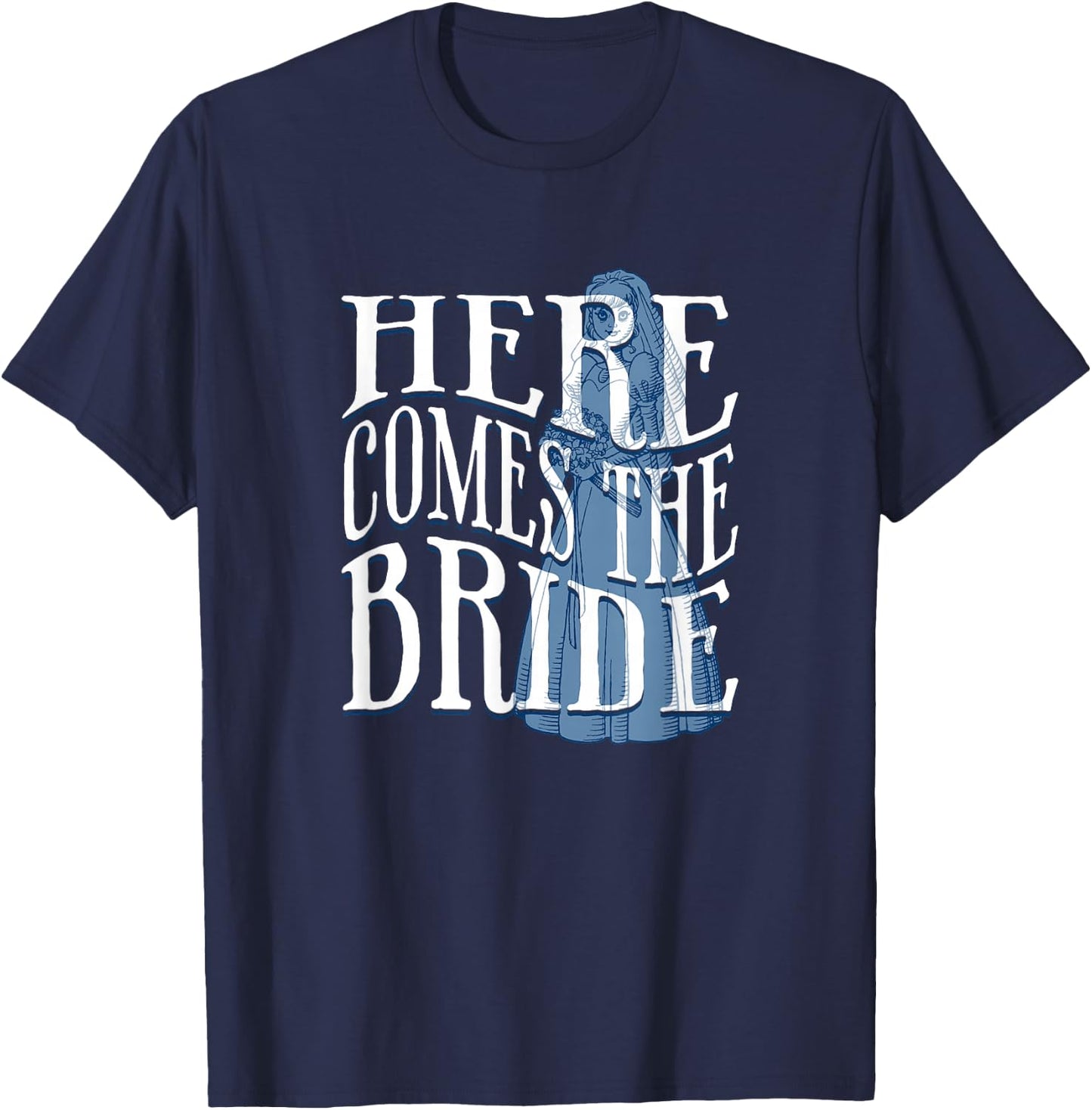 The Haunted Mansion Here Comes The Bride Constance Portrait T-Shirt - T-Shirt | Navy