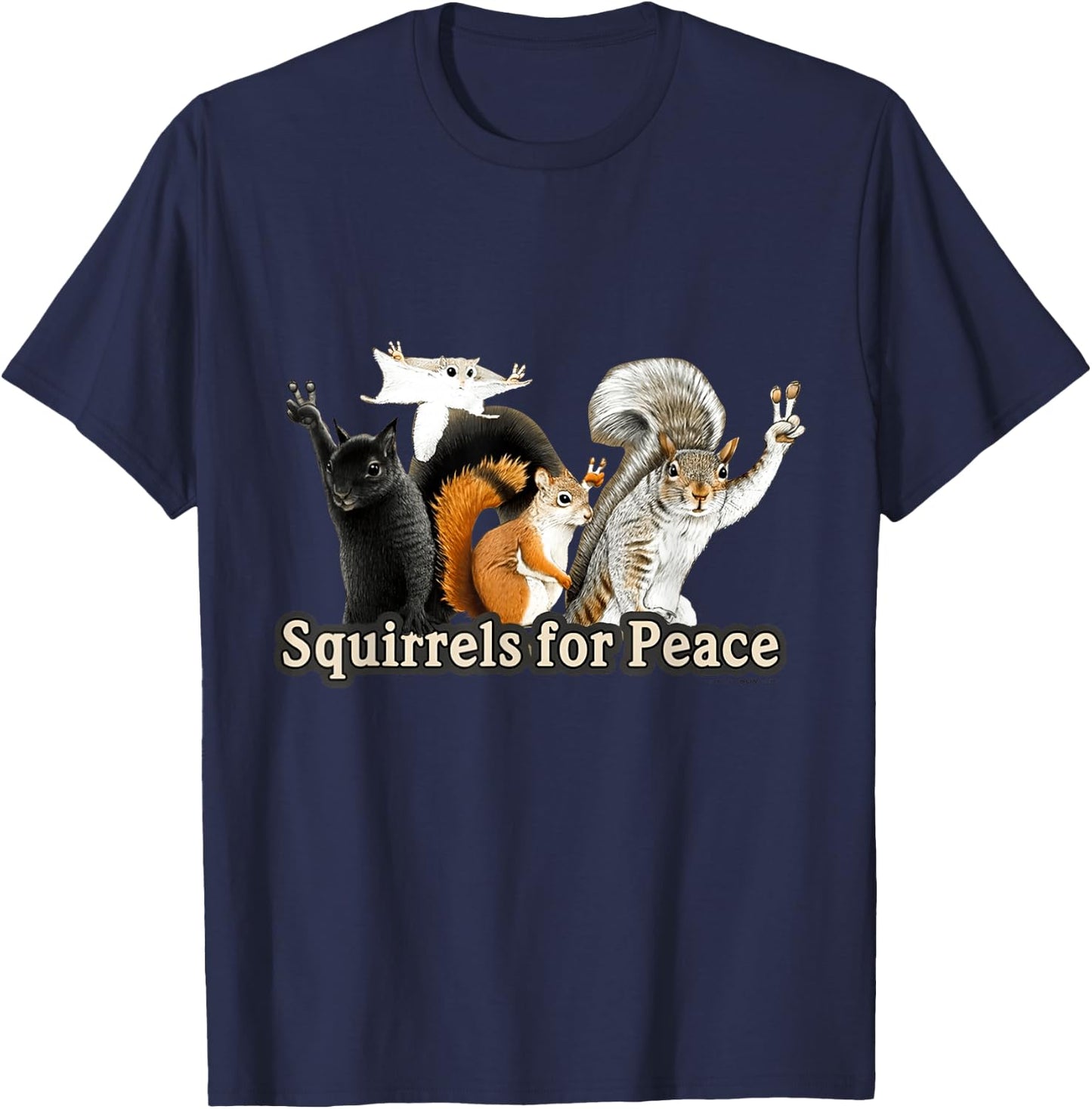 Squirrels for peace for boy T-Shirt - T-Shirt | Navy
