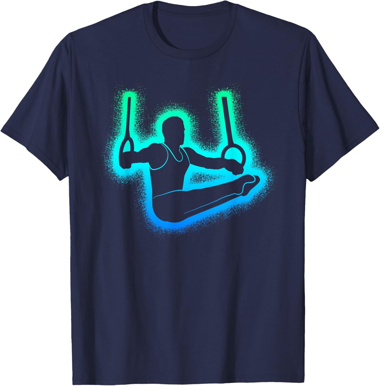 Gymnastics Ring Gymnastics for Kids, Men, Boys , Black, S T-Shirt - T-Shirt | Navy