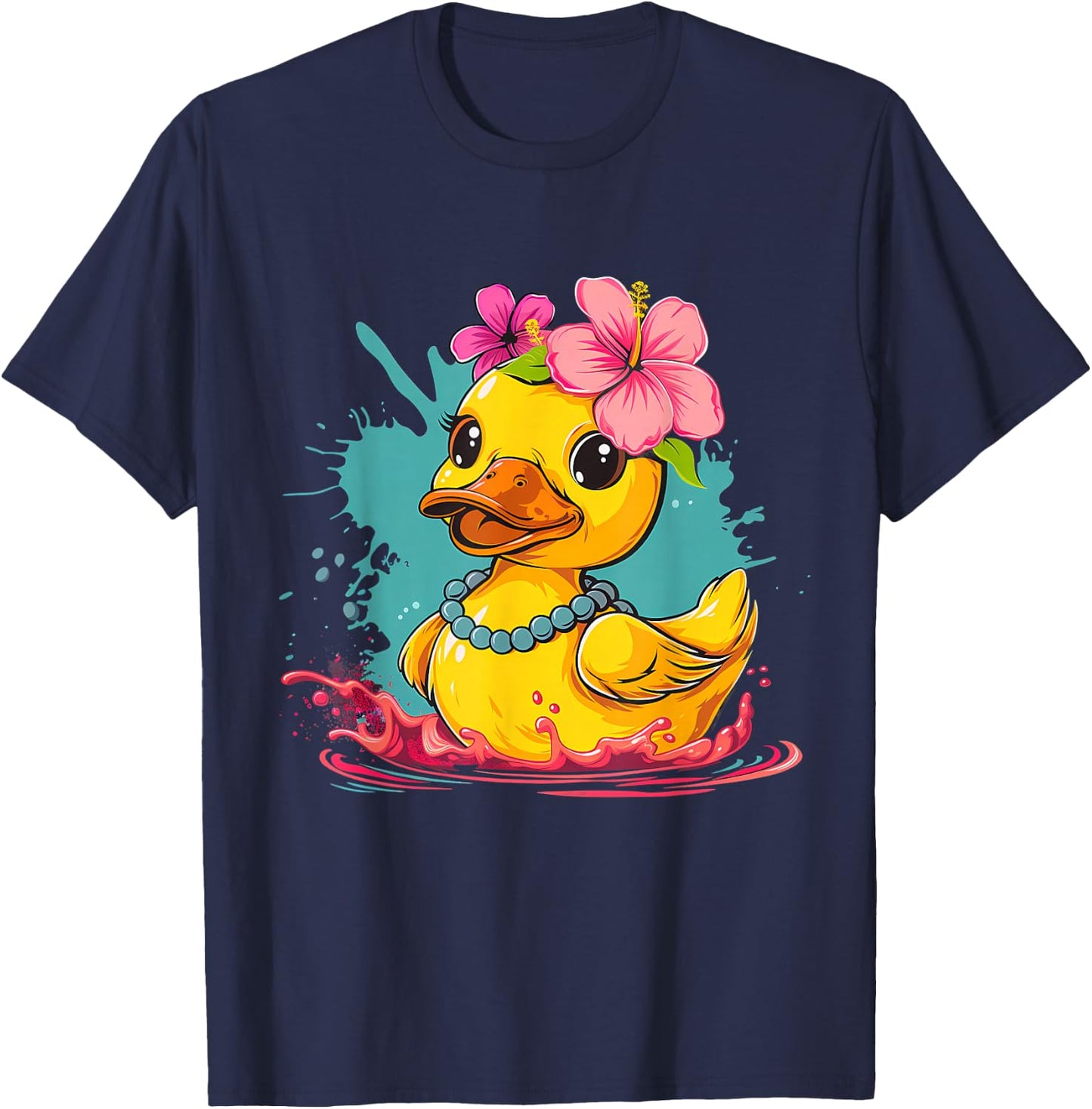 Rubber Duck Rubber Duckie Hawaii Rubber Duckling Hawaiian T-Shirt - T-Shirt | Navy