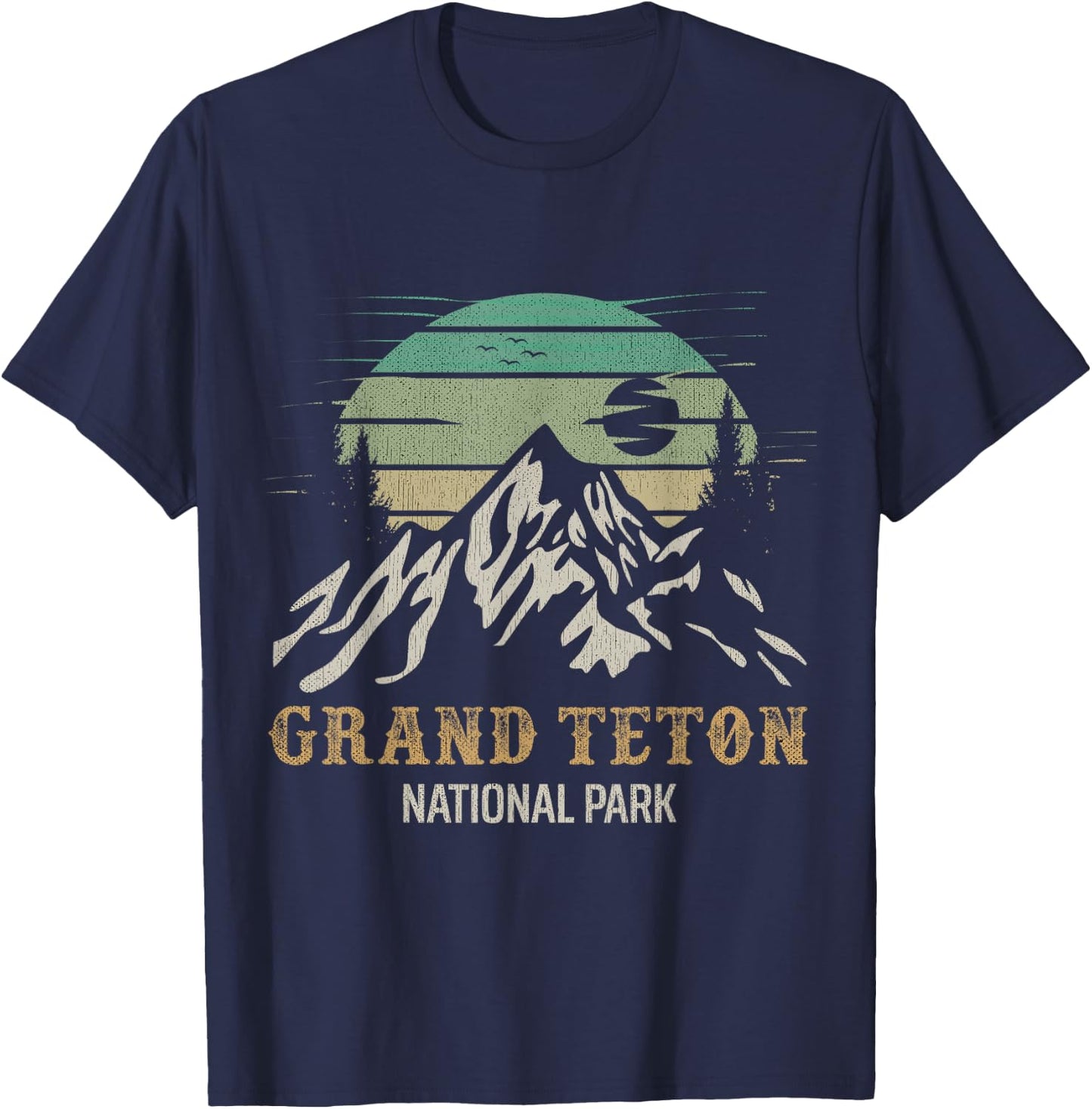 Grand Teton National Park Merchandise Grand Teton Souvenir T-Shirt - T-Shirt | Navy