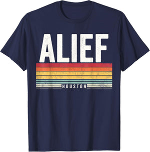 Alief Houston Vintage Sunset, Alief Houston, Alief T-Shirt - T-Shirt | Navy