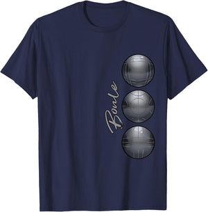 Boule Black Small Short Sleeve Classic Fit Boules Sport All Ages T-Shirt - T-Shirt | Navy