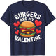Funny Valentine's Burger Lovers Men Women - Adults - Black - Small - Short Sleeve - Cotton 65%, Polyester 35% - Family, Men, Women, Children T-Shirt - T-Shirt | Navy