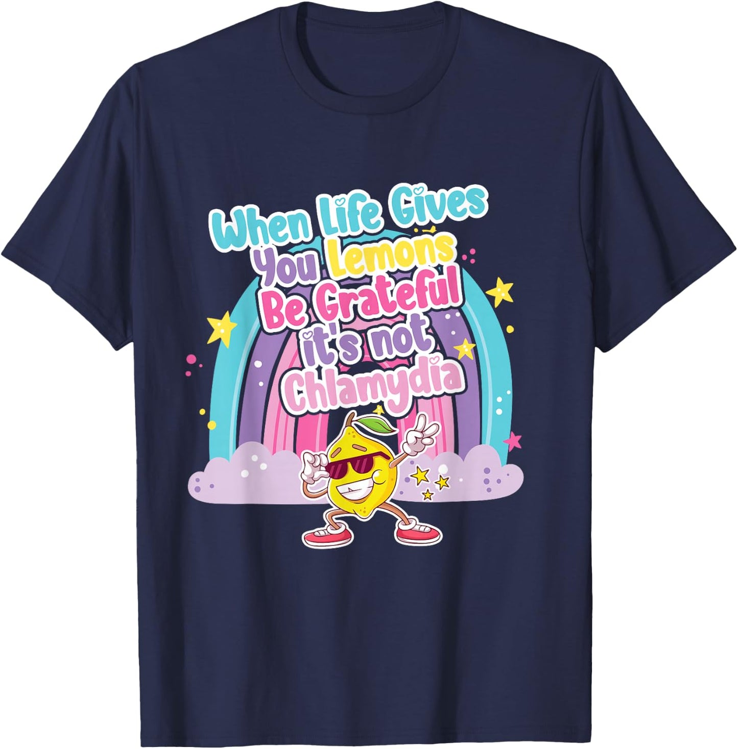 Embarrassing chlamydia Funny Adult Humor Inappropriate Meme T-Shirt - T-Shirt | Navy
