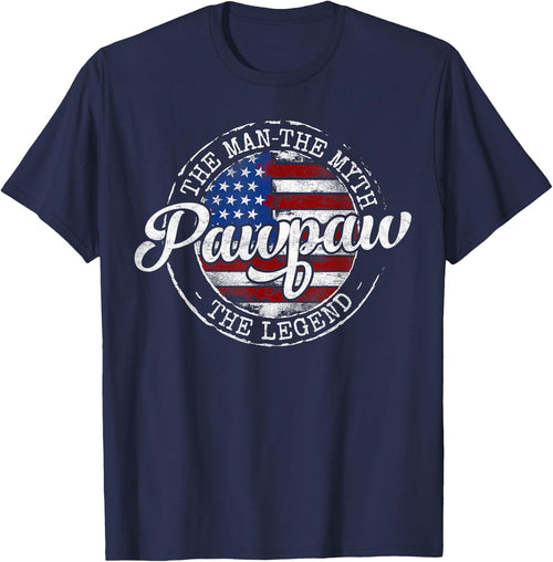 Pawpaw Man Myth Legend USA Flag Father Day Grandpa to Be