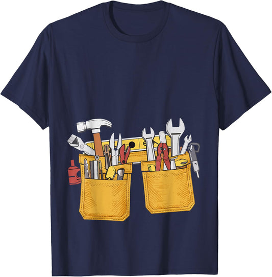 Oys Tool Belt Easy Builder Costume Construction T-Shirt - T-Shirt | Navy